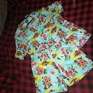 Matching Cabana swimsuit set.